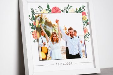 Kişiye Özel 25x25 Beyaz Fotoğraf Çerçeves